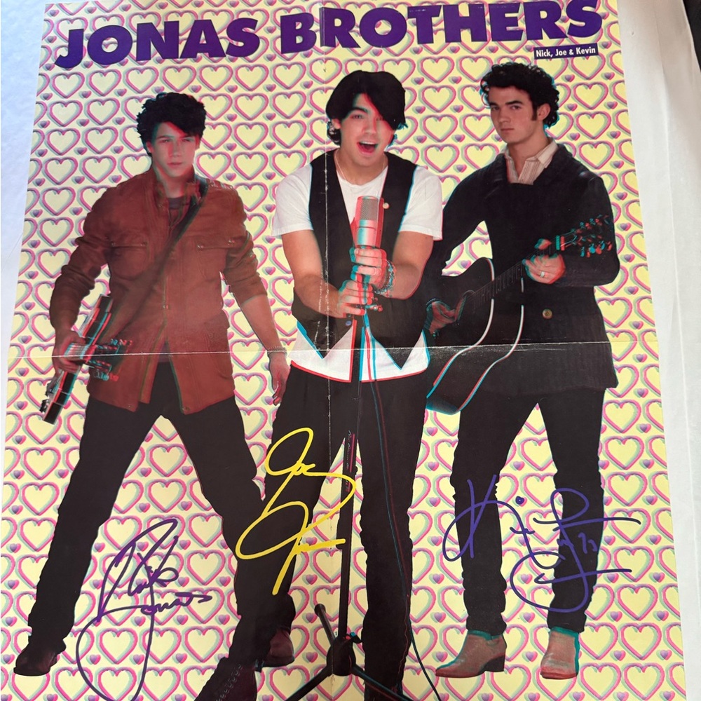 Vintage Jonas Brothers magazine poster 16x20 #christmas movie